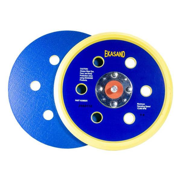 Uneeda Ekasand Sanding Disc Pad 6 inch, 6 Holes Vented, Low Profile, 4-Rivet Vinyl Face for PSA P-101613